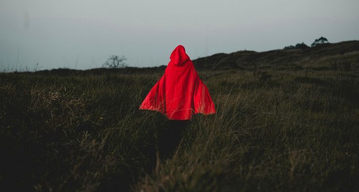 person in red hood in a field.jpg.optimal